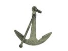 Whitewashed Cast Iron Anchor Paperweight 5""