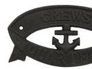 Rustic Black Cast Iron Crews Quarters Sign 8"