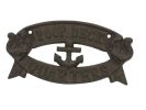 Cast Iron Poop Deck Quarters Sign 8""