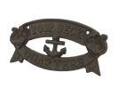 Cast Iron Poop Deck Quarters Sign 8""