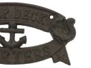 Cast Iron Poop Deck Quarters Sign 8""