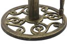 Rustic Gold Cast Iron Seashell Paper Towel Holder 16""