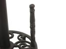 Rustic Black Cast Iron Seashell Paper Towel Holder 16""