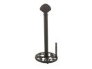 Rustic Black Cast Iron Seashell Paper Towel Holder 16""