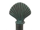 Seaworn Blue Cast Iron Seashell Paper Towel Holder 16""