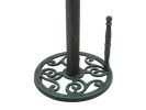 Seaworn Blue Cast Iron Seashell Paper Towel Holder 16""
