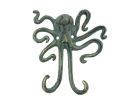 Antique Bronze Cast Iron Decorative Wall Mounted Octopus Hooks 6""