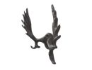 Cast Iron Moose Antler Decorative Metal Wall Hooks 8""