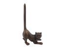 Rustic Copper Cast Iron Cat Extra Toilet Paper Stand 10""