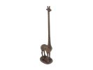 Rustic Copper Cast Iron Giraffe Paper Towel Holder 19""