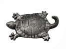Rustic Silver Cast Iron Turtle Hook 6"