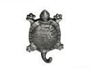 Rustic Silver Cast Iron Turtle Hook 6"