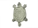 Whitewashed Cast Iron Turtle Key Hook 6"