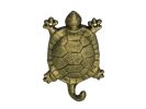 Rustic Gold Cast Iron Turtle Hook 6"