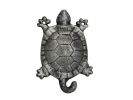 Rustic Silver Cast Iron Turtle Hook 6"