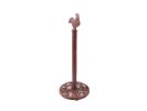 Rustic Red Whitewashed Cast Iron Rooster Extra Toilet Paper Stand 15""