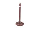 Rustic Red Whitewashed Cast Iron Rooster Extra Toilet Paper Stand 15""