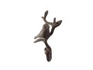 Rustic Copper Cast Iron Decorative Bird Hook 6""
