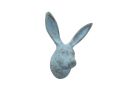 Rustic Light Blue Cast Iron Decorative Rabbit Hook 5""