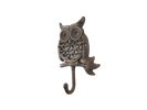 Rustic Copper Cast Iron Owl Hook 6""