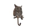 Rustic Copper Cast Iron Owl Hook 6""