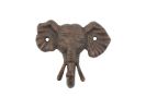 Rustic Copper Cast Iron Elephant Hook 5""