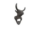 Cast Iron Bull Head Wall Mounted Bottle Opener 6""