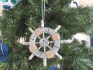 Rustic Decorative Ship Wheel With Anchor Christmas Tree Ornament 6""