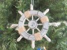 Rustic Decorative Ship Wheel Christmas Tree Ornament 6""