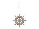 Rustic Decorative Ship Wheel Christmas Tree Ornament 6""