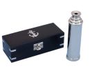 Deluxe Class Captain's Chrome Spyglass Telescope 14"" with Black Rosewood Box