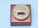 Solid Brass RMS Titanic Compass 4"" w/ Rosewood Box