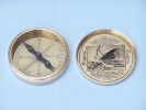 Solid Brass RMS Titanic Compass 4"" w/ Rosewood Box