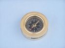 Brass Paperweight Compass w/ Rosewood Box 3""