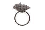 Cast Iron Decorative Conch Towel Holder 7""