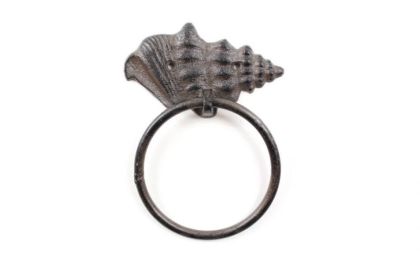 Cast Iron Decorative Conch Towel Holder 7""