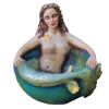 Halloween Ornament 2022,Garden Ornament Sculpture Decoration Resin Mermaid Bowl Ocean Goddess Sculpture Craft Ornament