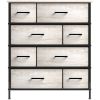 Bedroom 8 Drawer Fabric Dressing Table - Portable Vertical Wardrobe