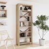 7-Tier Bookcase 31.5"x11.8"x78.7" Solid Wood Acacia