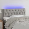 LED Headboard Light Gray 39.4"x2.8"x30.7"/34.6" Fabric