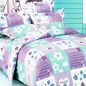 Blancho Bedding - [Purple Countryside] 100% Cotton 7PC Bed In A Bag (Full Size)
