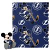 Lightnings OFFICIAL NHL & Disney's Mickey Mouse Character Hugger Pillow & Silk Touch Throw Set; 40" x 50"
