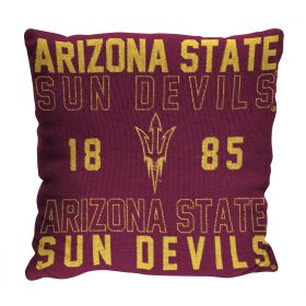 Arizona State OFFICIAL NCAA "Stacked" Woven Pillow; 20" x 20"