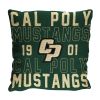Cal Poly St OFFICIAL NCAA "Stacked" Woven Pillow; 20" x 20"