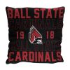 Ball State OFFICIAL NCAA "Stacked" Woven Pillow; 20" x 20"