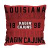Louisiana @ LAF OFFICIAL NCAA "Stacked" Woven Pillow; 20" x 20"