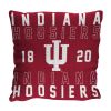 Indiana OFFICIAL NCAA "Stacked" Woven Pillow; 20" x 20"
