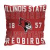 Illinois State OFFICIAL NCAA "Stacked" Woven Pillow; 20" x 20"