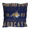Montana State OFFICIAL NCAA "Stacked" Woven Pillow; 20" x 20"
