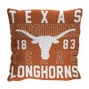 Texas OFFICIAL NCAA "Stacked" Woven Pillow; 20" x 20"